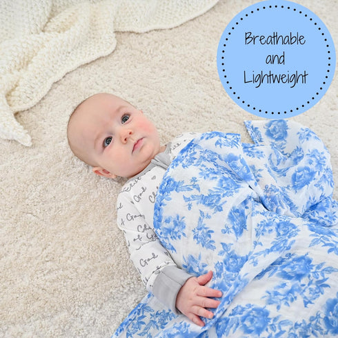 100% 47 47 Inches LollyBanks Baby Swaddle Blanket, Cotton Muslin Blankets for Girls, Large x Soft and Breathable
