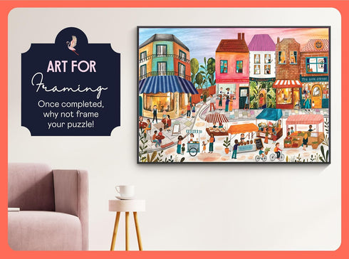 1000 1000 Summer 28 20 inches Elena Essex Puzzles Pieces - Market Day, Puzzles for Adults Pieces, Landscape Shops