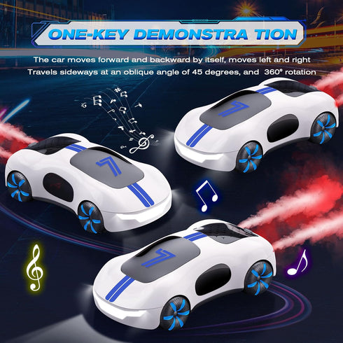 Gesture Sensing Remote Control Car, Drift RC Stunt Car with Light Spray & Sound, 2.4GHz Hobby Cars Toy for Kids, 360°
