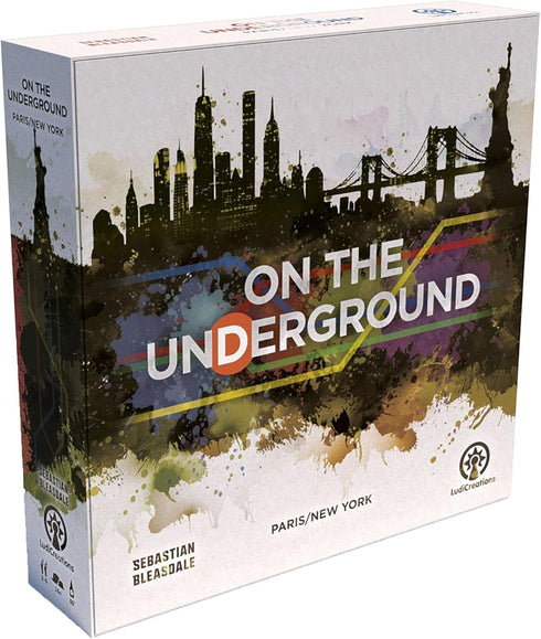 On The Underground: Paris/New York Board Game, Train Route Building Strategy, 2 City Maps, Family Game, Ages 14+, 2-5