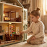 1:12 Scale Dollhouse Bookshelf, Doll House Model Storage Cabinet Wooden Miniature Bookcase Unfinished for Mini Book