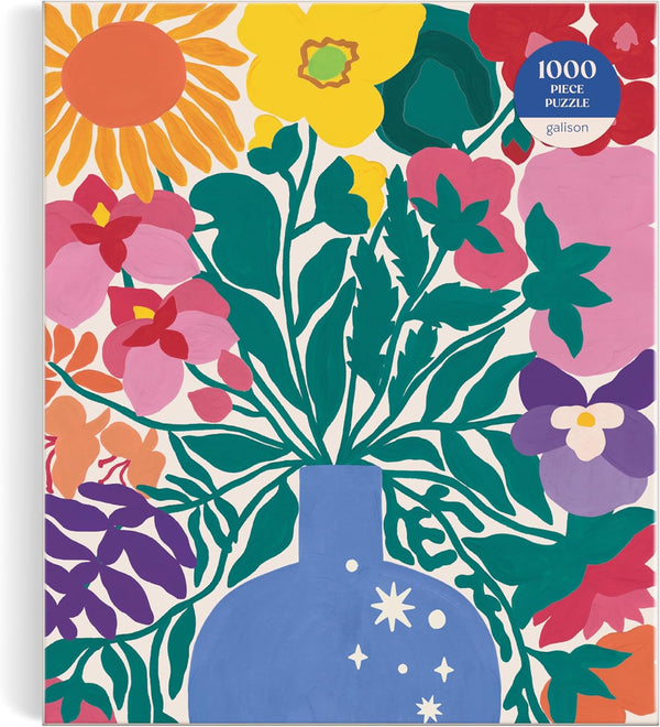 Galison Zodiac Flowers 1000 Piece Puzzle Featuring Artistic Flowers with Zodiac Signs