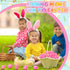 100 Deekin Pcs Plastic Easter Eggs Fillable Empty Colorful Bright Eggshells for Easter Hunt, Filling Treats, Party