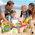 LullaBlock Set 20 3-10 Beach Toys for Kids, Sand Toys with Collapsible Sand Bucket, Shovel, Marine Life & Vehicles
