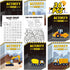 Sinmoe 36 Piece Mini Activity Books Set for Kids' Parties, Includes Construction