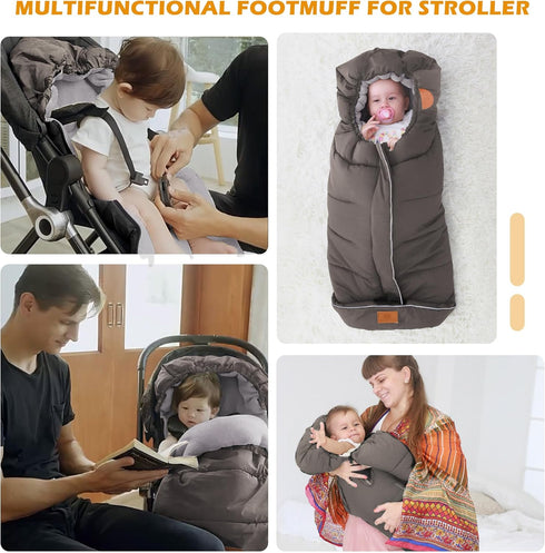 LAT Baby Warm Bunting Bag, Universal Stroller Sleeping Bag, Waterproof Toddler Footmuff