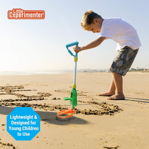 Metal Detector for Kids - Adjustable Beach Metal Detectors with LCD Screen, STEM Outdoor Activity Kit for Ages 4-12