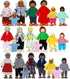 ONEST 23 Pieces Wooden Dollhouse Family Set Mini People Figures Dollhouse Dolls