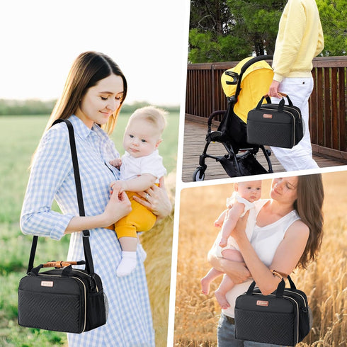 Pack 6 9 Breastmilk Cooler Bag with Ice Fits Baby Bottles Up to Ounce, Compatible with Wearable Breast Pumps