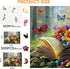 500 18.9 14.2 Mocfesk Wooden Puzzles for Adults, Mother's Day Book Puzzles Pieces, Unique Shaped Butterfly Flower