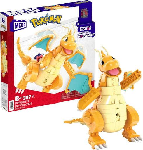 MEGA Pokémon Building Toys Set, Dragonite with 388 Pieces, Articulated and Poseable for Kids