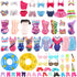 Lot 26 Pack Doll Clothes and Accessories Beach Bathing Set Including 5 Swimsuits, 1 Bathrobe, and More