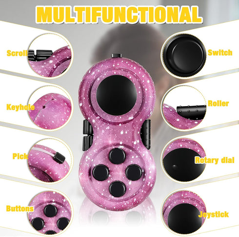 2 Pieces Fidget Pad Sensory Fidgets, Handheld Game Pad for ADHD ADD Autism Anxiety Stress Relief