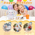 Easter Bunny Stuffed Animal Birthday Interactive Bunny, Musical Birthday Stuffed Animal, Clapping Activates Singing