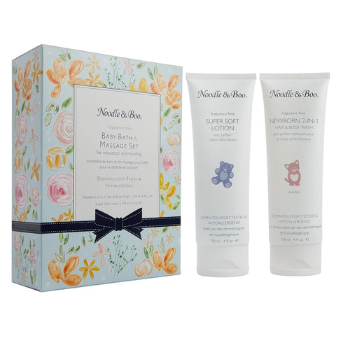 Noodle & Boo Baby Bath & Massage Gift Set Includes 4 oz