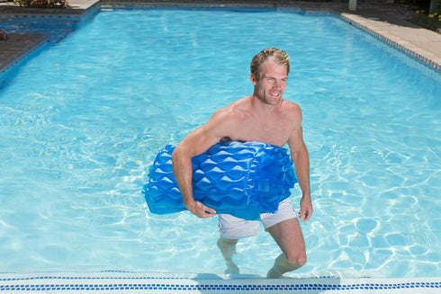 Swimming Poolmaster Roll 'N Go Pool Mattress Float, Blue