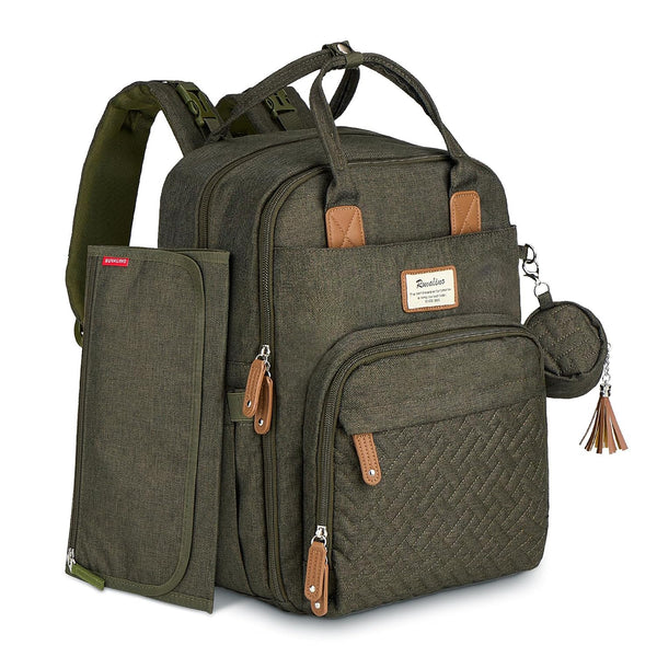 RUVALINO Diaper Bag Backpack, Multifunction Travel Pack Maternity Baby Changing Bags, Large