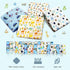 Omilion Receiving Blanket for Baby – 4 Pack – 30 inch x 30 inch – 100% Flannel Cotton - Mixed Patterned Designs – includes Infant Washcloth 30 Pack by Omilion