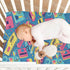 Pigsaly 80s 90s 27x39 Inch Crib Sheets Colorful Tape Baby Sheet for Standard Crib Mattress Boys Girls Toddler Bed