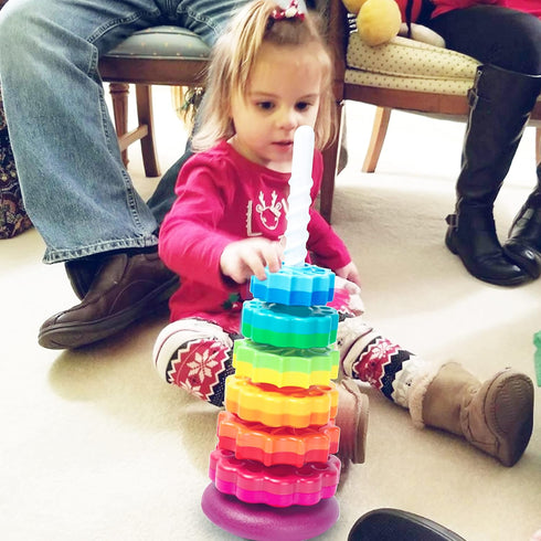 Baby Spinning Toy - Stacking Toy for Babies and Toddlers - Educational Toddler Learning Toys for Brain Development
