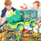 JKGIFTS Dinosaur Truck Toys for Kids 3-5, Triceratops Car Toy with 15 Dino