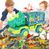 JKGIFTS Dinosaur Truck Toys for Kids 3-5, Triceratops Car Toy with 15 Dino