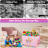 Large Toy Box Chest - Collapsible Sturdy Organizer for Kids, 25"x13"x16" Pink Toy Storage Bins with Lids