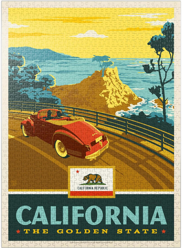 MyPuzzle California: The Golden State (Coastline) - Premium 1000 Piece Jigsaw Puzzle