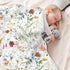 SDMKA Cozy 30 40 Inch Baby Blankets for Boys Girls Watercolor Wildflower Super Soft Warm Crib Blanket Double Layer