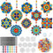 Dunzoom 30 Set Mandala Suncatchers Kits Mandala Flower DIY Suncatchers Craft Kits Make