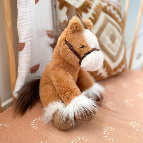10-Inch MON AMI Truffles The Horse Stuffed Pony Toy for Boys & Girls | Soft Farm Plush Horse | Playtime Companion |