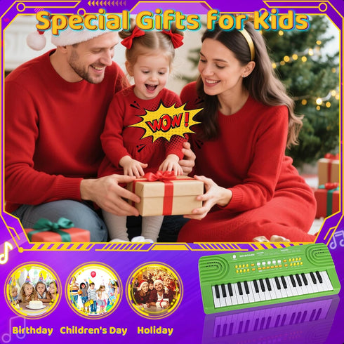 Drmukie 37 3 4 5 6 7 Upgraded Piano Keyboard Kids Toy for Toddlers Key Electric Pianos with Microphone Toys for Year