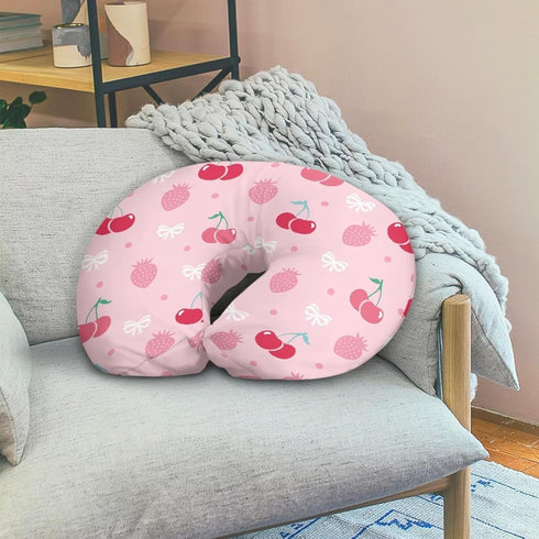 Tnasranmo Cherry Nursing Pillow Cover, Chic Nursing Pillow Case for Mon Breast Friend Compatible with Popular Nursing