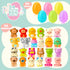 24 JOYIN Pcs Easter Prefilled Eggs with Animals Squishy Toys, Cute Toys for Easter Egg Hunt, Kids Party Favor, Basket