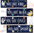 Yookeer 4 Pcs Space Room Decor for Kids Boys Outer Space Wall