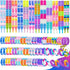 SUNPROUND 100Pcs Pop Bracelet, Party Favors for Kid, Pop Wrist Strap Fidget