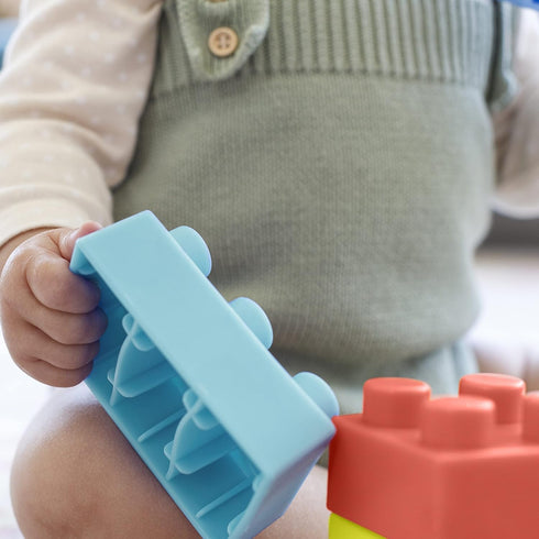 Infantino Super Soft Building Blocks, Easy-to-Hold for Babies & Toddlers, BPA-Free, 12-Piece Multi-Colored Set
