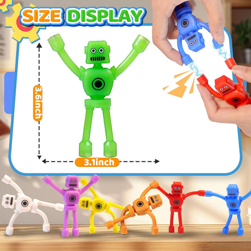 10PC 3 4 5 6 CHESLICR Magnetic Robot Men Travel Toys for Kids Toddlers Boys Fidget Toys Airplane Road Trip Car Travel