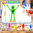 10PC 3 4 5 6 CHESLICR Magnetic Robot Men Travel Toys for Kids Toddlers Boys Fidget Toys Airplane Road Trip Car Travel