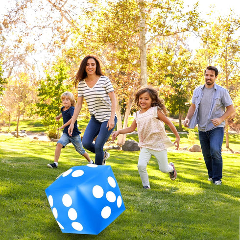 4 Pieces Jumbo Inflatable Dice, 12.6 Inch Large Fun Dice Toy for Indoor Outdoor Lawn Game Pool Party
