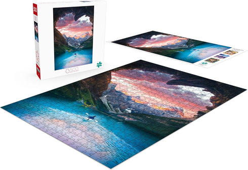 Buffalo Games - Follow Your Heart - 500 Piece Jigsaw Puzzle, Blue, Brown, Orange, Pink, 21.25"L X 15"W