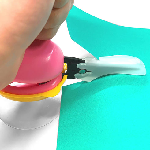 HARAC Tabletop Mounted Adaptive Scissors - Safe Scissors for Kids, Seniors, and Special Needs, Made in Japan
