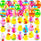 Holydeck 20 Pcs Prefilled Easter Eggs with Rubber Ducks Bright Colorful Easter Eggs