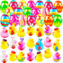 Holydeck 20 Pcs Prefilled Easter Eggs with Rubber Ducks Bright Colorful Easter Eggs
