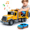 Dwi Dowellin Toy Truck Transport Cars Carrier with Racing Car for Kids Toddlers, Birthday Gifts for Boys Age 3-6