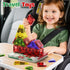 26 3-5+, Travel Magnetic Tiles for Kids, PCs Mini Magnetic Building Blocks with Festive Iron Storage Box, STEM Travel