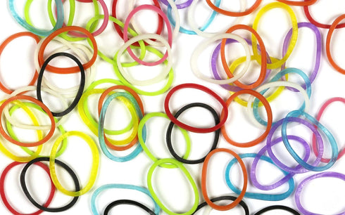 Rainbow Loom Mega Lot! 1800 ct Mixed Bands (Yellow, Green, White, Purple, Turquoise, Red, Black) - Elastic Bands