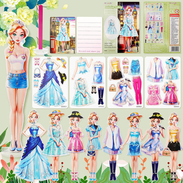 Magnetic Dress Up Dolls - Princess Dress Up Paper Dolls for Girls Ages 4-7