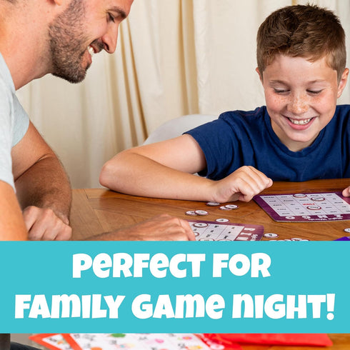 Chuckle & Roar Family Bingo Game, Classic Game for Kids, Counting and Matching Skills for Preschoolers