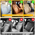 LCMWHOP Seat Back Protector - Leather Kick Mat with Storage Pockets, Front & Back Seat Cover for Kids -Large Capacity